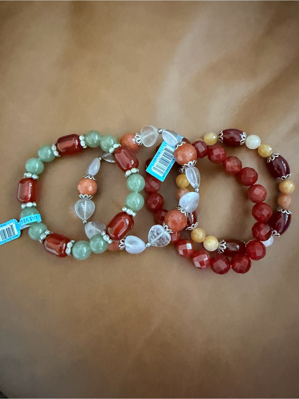 Kalifano Handmade Multicolor Beaded Stretch Bracelet Set - Brand